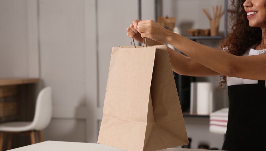 woman with shopping bag