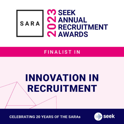 Seek Annual Recruitment Awards 2023 Innovation in Recruitment Finalist