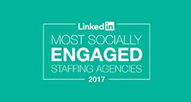 LinkedIn Most Socially Engaged Staffing Agencies 2017 logo