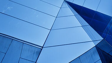 blue glass ceiling