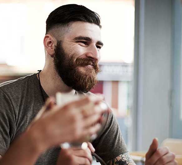man smiling