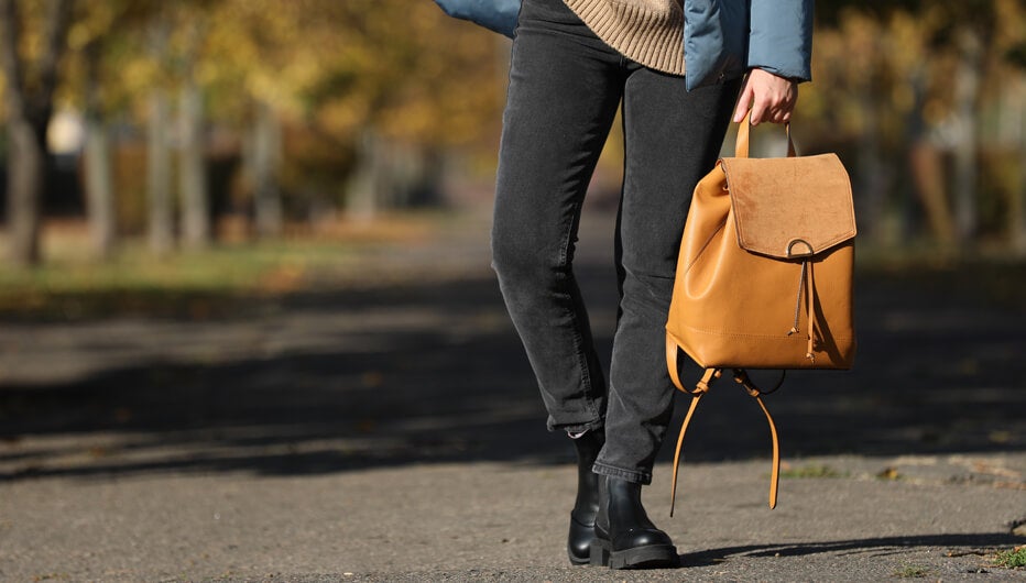 man walking with bag