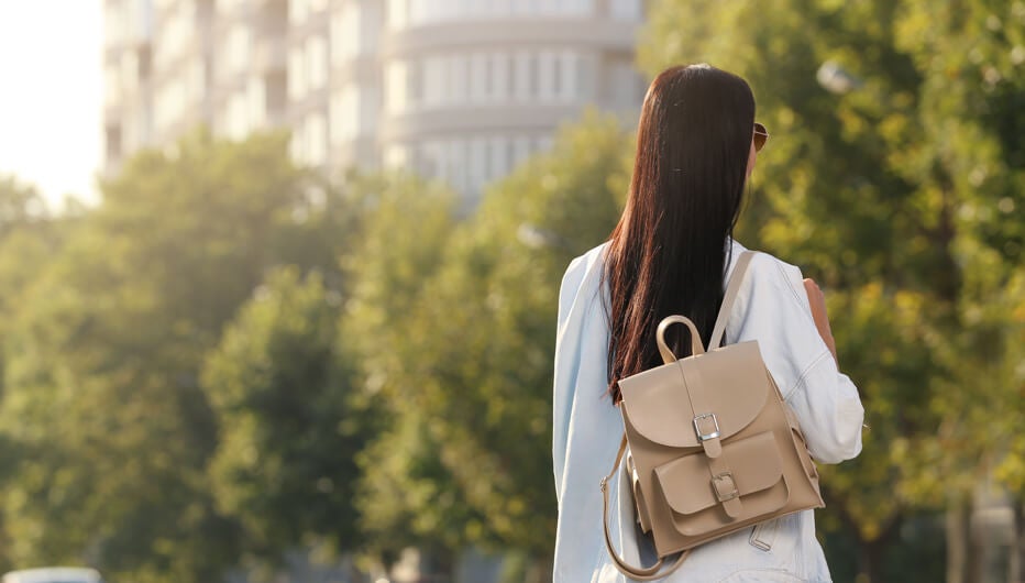 woman backpack