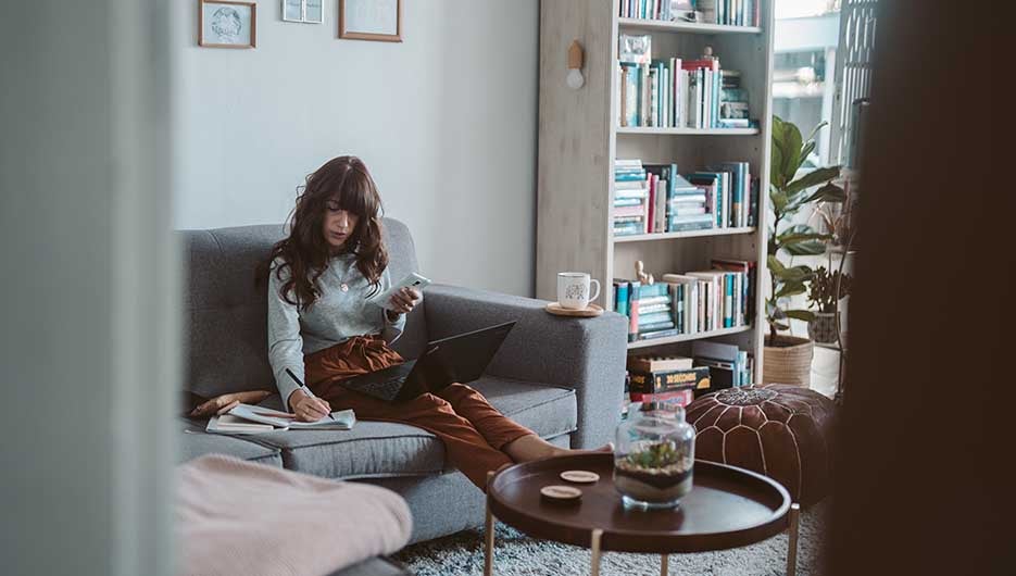 remote employee working from home