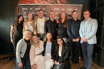 Team celebrating an event