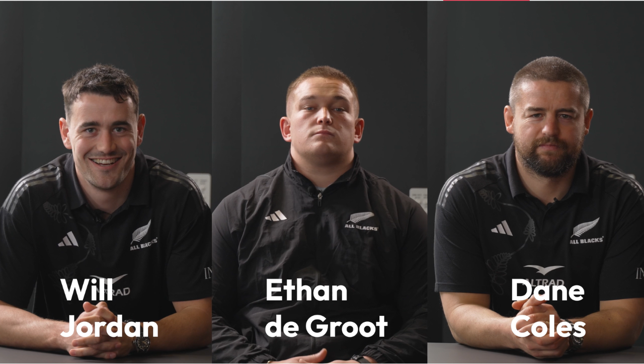 Inside the All Blacks image of Will, Dane and Ethan